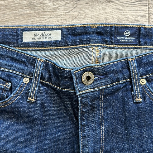 AG Alexa Mid Rise Slim Boot Cut Jeans 28R - Picture 2 of 7